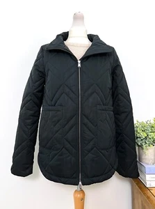 BARBOUR Black Elin Quilted Coat Size UK 8 EU 34 USA 4 Small Jacket Net A Porter - Picture 1 of 16
