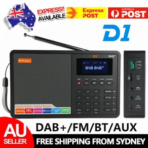 GTMEDIA D1 Portable DAB/DAB+ FM Radio Alarm Clock Bluetooth TF AUX 3.5mm Jack AU - Picture 1 of 18