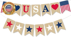 4Th of July Decorations - 4Th of July Banner for Memorial Day | Fourth of July D - Picture 1 of 7