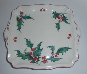 Villeroy & Boch HOLLY Square Handled Cake Plate Luxembourg Vitro Porcelain Tray - Picture 1 of 7