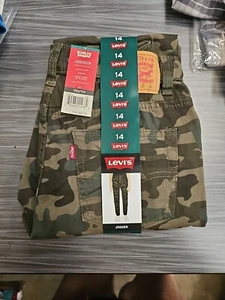 Levi's Youth Elastic Cuff Stretch Twill Jogger with Pockets Green Camo Sz 14 NWT - Picture 1 of 3