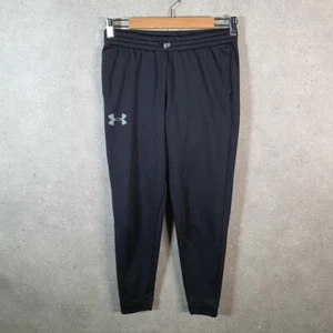 Vintage Under Armour Coldgear Tracksuit Bottom Joggers Kids XL Black Relaxed - Picture 1 of 8