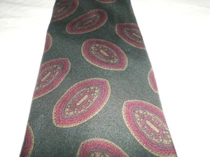 Talbott Studio Tie t.r. Goforths Black with Oval Print Silk from Italy Mens - Picture 1 of 4