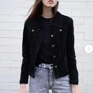 For Joseph Suede Jacket Women XL Black Leather Button Front Goth Boho Streetwear - Picture 1 of 11