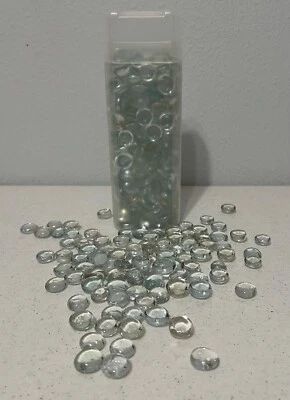 Piedras de vidrio guijarros transparentes 3/4” 2,3+ libras para decoración de jarrón o acuario Foto 1 de 4