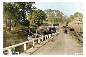 ptc4115 - Yorks. - Binnenschiffstransport an der Kanalschleuse in Apperley Bridge - Druck 6x4 - Bild 1 von 1