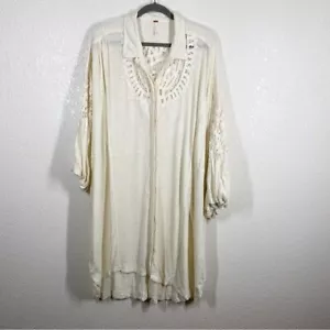 Túnica Top Free People Tamaño Mediano Memory Lane Crochet NUEVA - Imagen 1 de 12