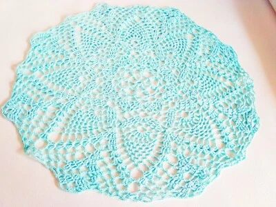 Cotton crochet doily Lace tablecloth Handmade table cover Vintage style - Image 1 of 2