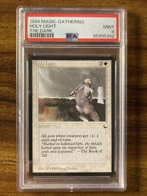 MTG✨HOLY LIGHT✨The Dark PSA 9 MINT Common INSTANT 1994 Drew Tucker Art LOW POP ! - Image 1 of 2