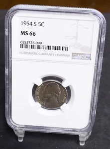 1954-S Jefferson Nickel - NGC MS66 (#45790) - Picture 1 of 11