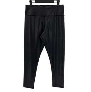 New York & Company Kunstleder Skinny Hose High Rise Stretch Damen Large schwarz - Bild 1 von 6