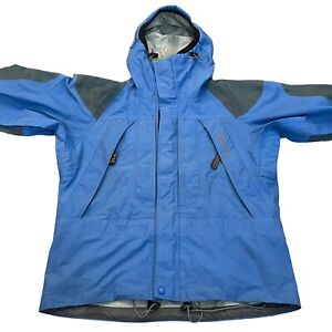 Vintage Marmot Goretex Hooded Waterproof Jacket (Blue) Size Small