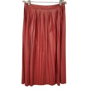 Stile Benetton Skirt Vintage Orange Pleated A Line Skirt Women's Size XS - Picture 1 of 10