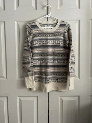 Suéter Pullover Cambridge Dry Goods Lana Patrón Nórdico Acolchado Codo Nuevo con Etiquetas Talla L Foto 1 de 4