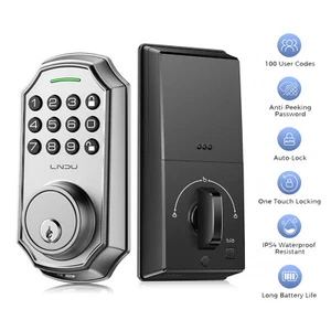ARPHA Smart Front Door Lock Set 100Code Electronic Keypad Deadbolt Keyless Entry - Picture 1 of 10