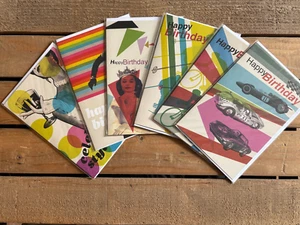 6 tarjetas de cumpleaños estilo años 50 mixto género - Imagen 1 de 7