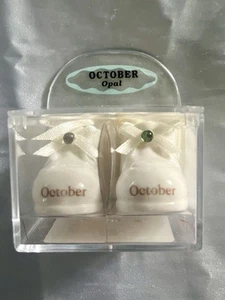 NEW! Infants Russ Berrie  “OCTOBER” Opal Birthstone Porcelain keepsake Ornament - Picture 1 of 6