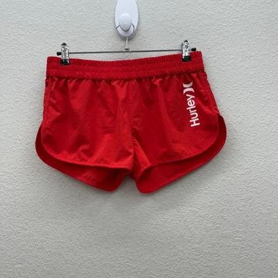 Pantalones cortos de natación Hurley rojos de secado rápido elásticos de 3" para mujer talla mediana Foto 1 de 4