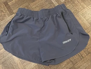 Tenjoy sportliche schnelltrocknende Laufshorts neu mit Etikett Reißverschlusstaschen innen gefüttert Größe M - Bild 1 von 3