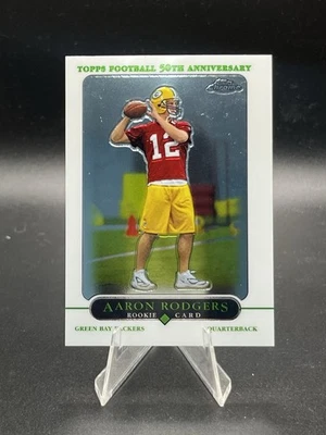 Tarjeta de novato 2005 Topps cromada Aaron Rodhers #190 Foto 1 de 2