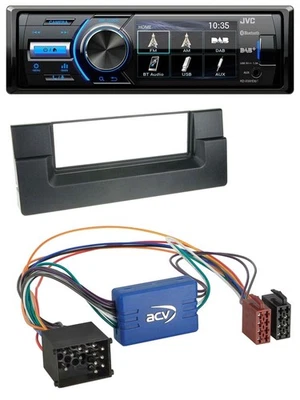 JVC Bluetooth MP3 USB DAB Autoradio für BMW 5er E39 X5 E53 Aktivsystem Rundpin - Bild 1 von 4