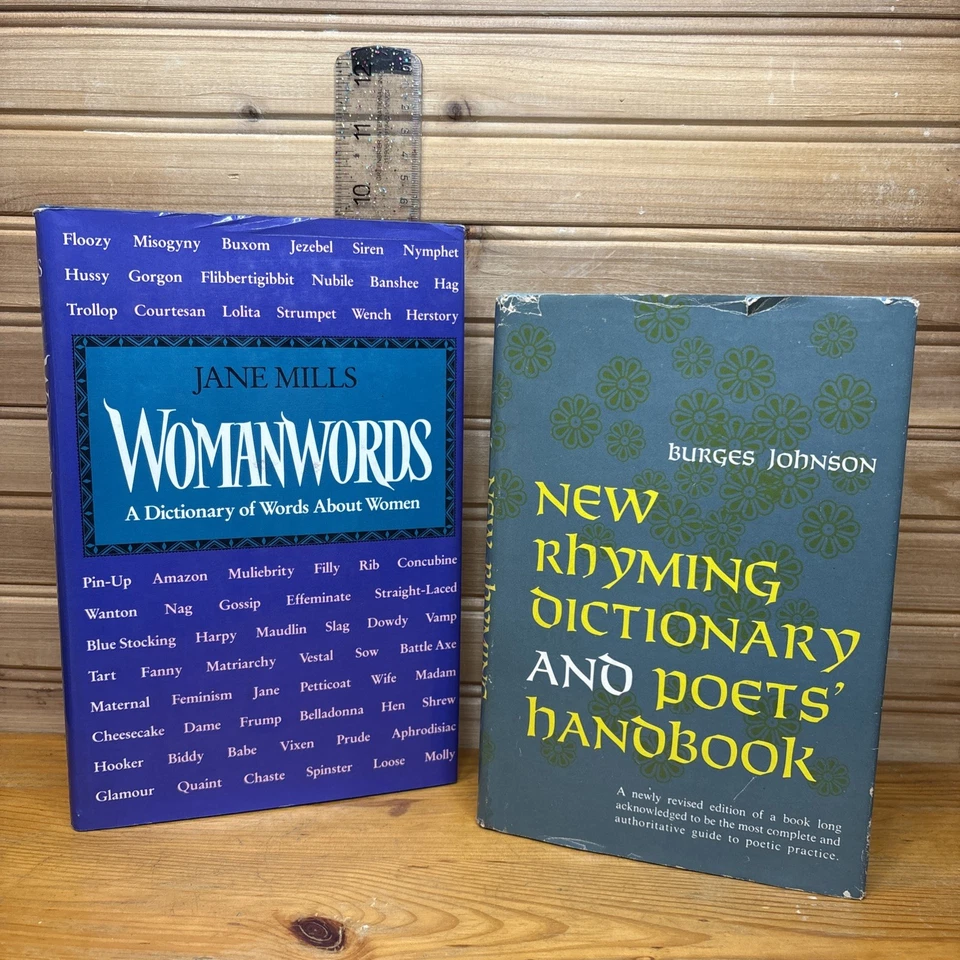 LOT of 2~RHYMING DICTIONARY & POETS' HANDBOOK By Johnson & WOMAN WORDS By: Mills - Image 1 of 4