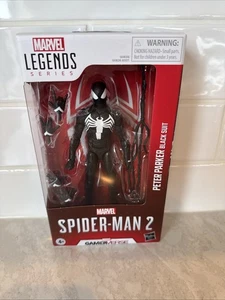 2025 Marvel GamerVerse Spider-Man 2 Legends Symbiote BLACK SUIT 6" Hasbro Figure - Picture 1 of 7