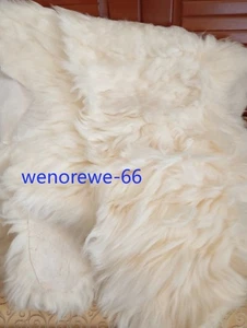 100% Genuine Sheepskin Fluffy Fur Rug Ultra Soft Natural Windward Mat Home Decor - Picture 1 of 16