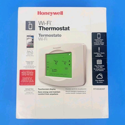 Honeywell Touchscreen Programmable Thermostat RTH8580WF Remote Access WI-FI NEW - Image 1 of 4