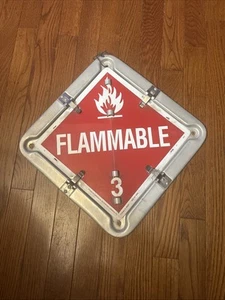 Vintage Hazard Flip Placard 8in 1 Signs Hazmat Semi Truck Industrial USA Label Mark - Bild 1 von 7