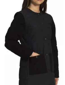 North Face Women’s Fall Corduroy Collarless Midi Jacket Black Sz M $179 NWT - Picture 1 of 9