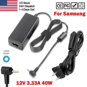 40W Laptop Charger For Samsung Chrome Notebook Power Supply Adapter-2.5*0.7mm US - Picture 1 of 12