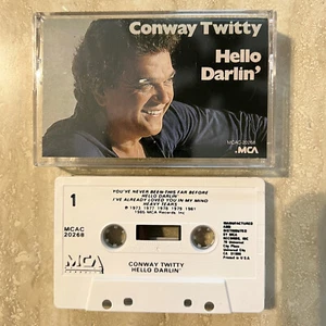 Cassette Conway Twitty Hello Darlin' Country 1985 MCA Records Tested New Case - Picture 1 of 2