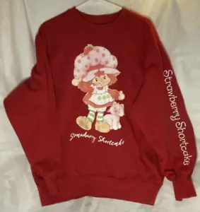 Strawberry Shortcake Custard Red Long Sleeve Crew Neck Sweatshirt Oversized M - Bild 1 von 5