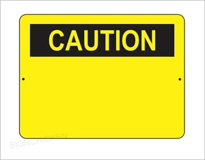 Caution Sign - PLAIN CAUTION SIGN - 9" x 12" OSHA Safety Sign - SAFETY SIGNS - Picture 1 of 1