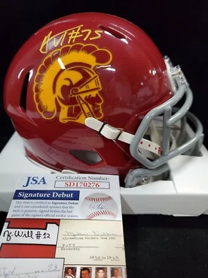 USC TROJANS ALIJAH VERA-TUCKER AUTOGRAPHED MINI HELMET JSA COA - Image 1 of 3