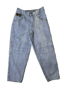 Levis Sport Vintage Blue Pinstriped Jeans Pants Youth Boys Size 8 Years - Picture 1 of 7