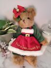Bearington Collection Bear Not A Creature Was Stirring Velvet Dress With Mouse
