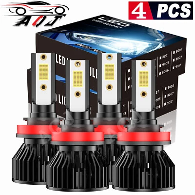 Combo faros LED bombillas de haz alto/bajo para Pontiac GTO 2004 2005 2006 4x 6000K Foto 1 de 4