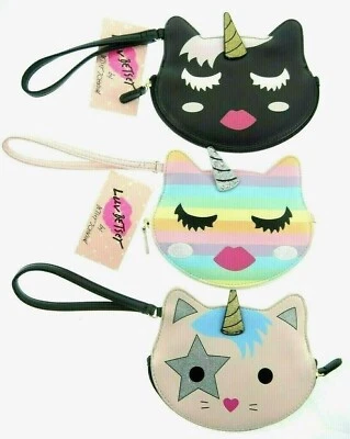 Luv Betsey Johnson 7" Unicorn Kitty Cat Unikitty Kittycorn Wristlet Pouch - Image 1 of 2