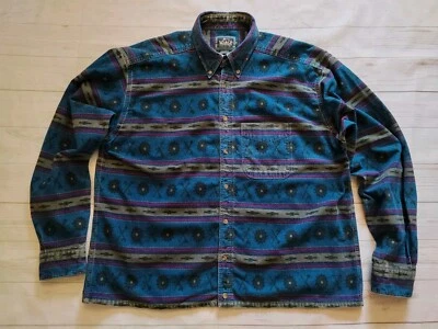 Woolrich Men's Vintage 70s Navajo Southwestern Flannel Shirt Made In USA Size XL - Image 1 of 4