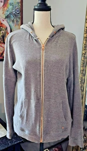 Volcom Women's Gray Hooded Full Zip Soft Sweatshirt Size S Pre-Owned - Picture 1 of 7