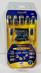 USB 2.0 5-in-1 Cable Kit GoldX Plus Series QuickConnect GXQU-05 JO-DAN - Picture 1 of 1