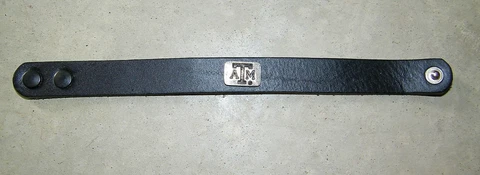 Texas A&M Aggies Leather Bracelet Cuff Wrist NEW Size M/L Cover