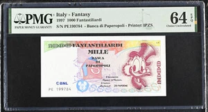 Zio Paperone - Scrooge - Italy Fantastillardi Banca Di Paperopoli - 1000 PMG 64 - Picture 1 of 2