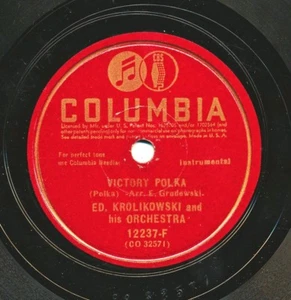 POLISH - Ed. Krolikowski c. 1942 Columbia 12237-F - Victory Polka / Julia Polka - Foto 1 di 1