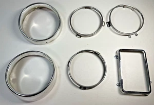 Miscellaneous Unknown Headlight Bezels Total of 6 Good Condition All Vintage - Bild 1 von 13