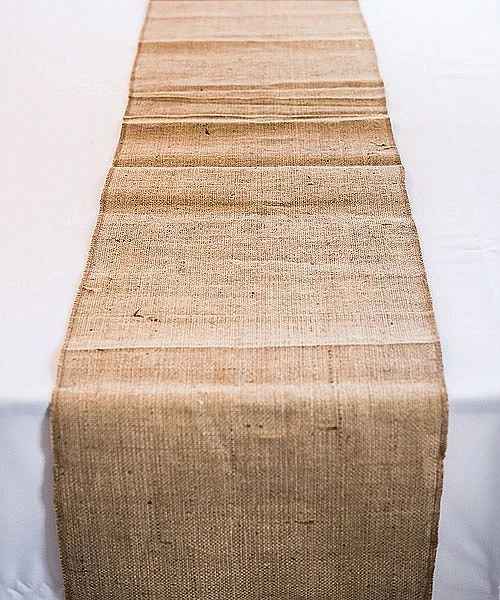 Set 2 Tablecloth Runner Burlap Natural 12 X 108 Inch (2 Units) By Broward Linens - Image 1 of 2
