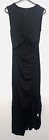 Womens Black Knotted Front Cut Out Ruched Side Split Maxi Dress Size 8