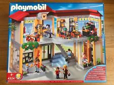 PLAYMOBIL 4324 Furnished SCHOOL Building PRE-OWNED - RARE - FREE POST!